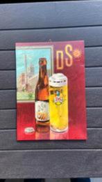 Vintage reclameplaat DS bier, Verzamelen, Ophalen of Verzenden, Gebruikt, Reclamebord