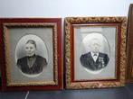 zeer oude foto's koppel in kader. Niet meer in goede staat., Verzamelen, Ophalen, Gebruikt, Foto