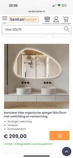Organische spiegel 120x75 led en verwarming, Ophalen, Nieuw, Overige typen