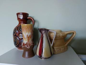 vase vintage + bougeoir design Bay + 2 miniatures W-Germany, Enlèvement ou Envoi