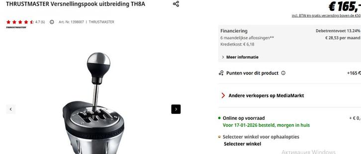 Thrustmaster Shifter -TH8A  versnellingsbak voor PC/PS/Xbox., Informatique & Logiciels, Joysticks, Utilisé, Enlèvement ou Envoi