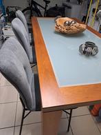 Eettafel in kersen / matglas afwerking, Ophalen, 200 cm of meer, 50 tot 100 cm, Vijf personen of meer