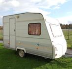 Keuringsvrije 750kg caravan 2002, 4pers + voortent., Standaardzit, Particulier, 2 aparte bedden, Schokbreker