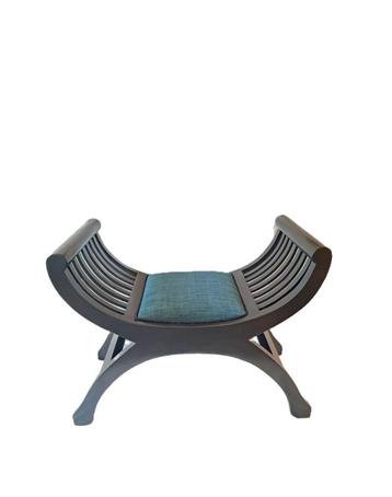 X-frame Curule Zitbank met Bekleedde Zitting beschikbaar voor biedingen