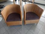Zeer mooie Vincent Sheppard stoelen, Ophalen, Twee, Bruin, Riet of Rotan