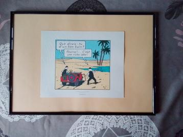 Kader met Kuifje-lithografie  beschikbaar voor biedingen