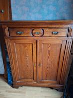 Armoire basse à linge ancienne en aubier, années 1930, Enlèvement