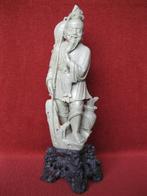 Mooie jade Chinese visser 45cm, Antiquités & Art, Enlèvement