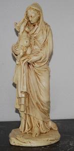 Brocante Maria met opstaand kind, 47 cm, Ophalen of Verzenden