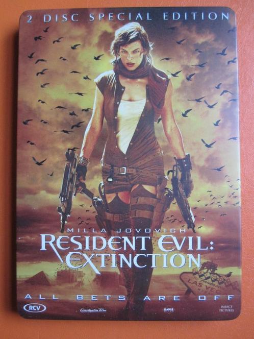 Resident Evil - Extinction (2007) 2 disc steelbook, Cd's en Dvd's, Dvd's | Horror, Zo goed als nieuw, Vampiers of Zombies, Boxset
