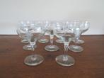 8 antieke champagneglazen, Ophalen of Verzenden