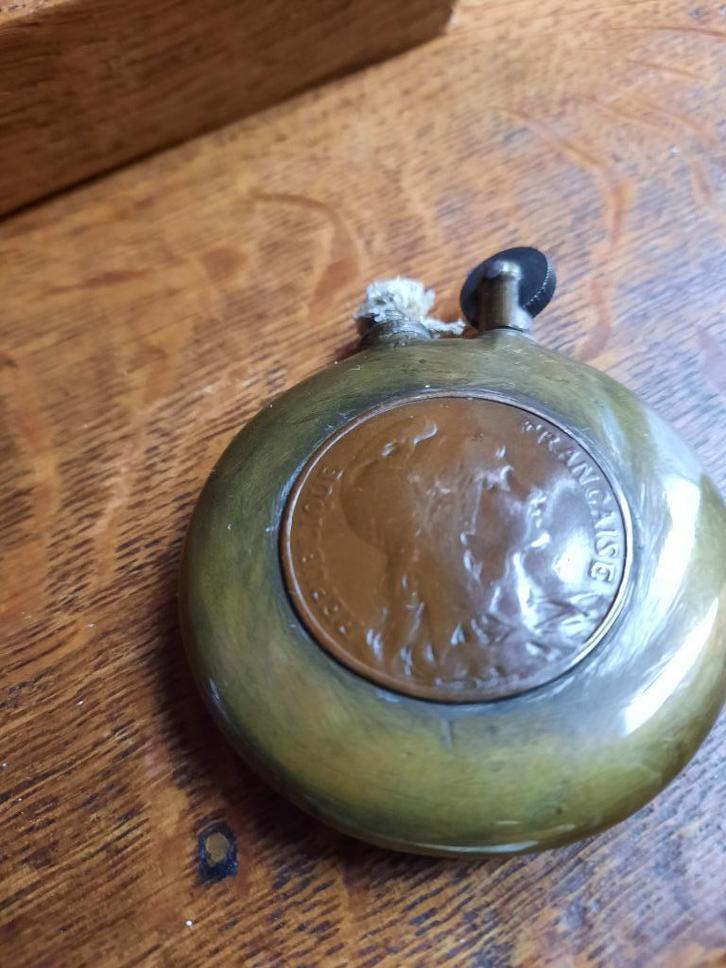 Harige aansteker.Frans/Brits stuk.1e WERELDOORLOG, Verzamelen, Militaria | Algemeen, Landmacht, Kunstobject, Ophalen of Verzenden