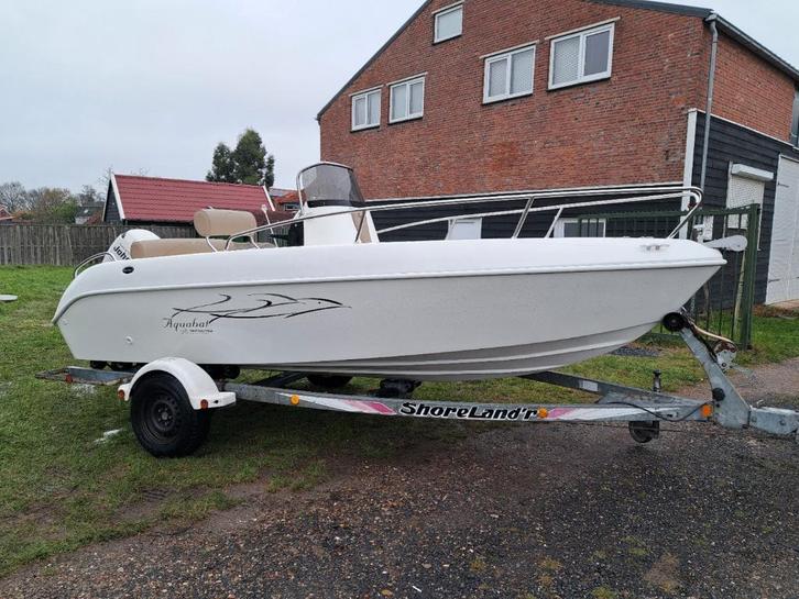 consoleboot Aquabat sportline 17, Watersport en Boten, Vis- en Consoleboten, Zo goed als nieuw, 70 pk of meer, 3 tot 6 meter, Benzine