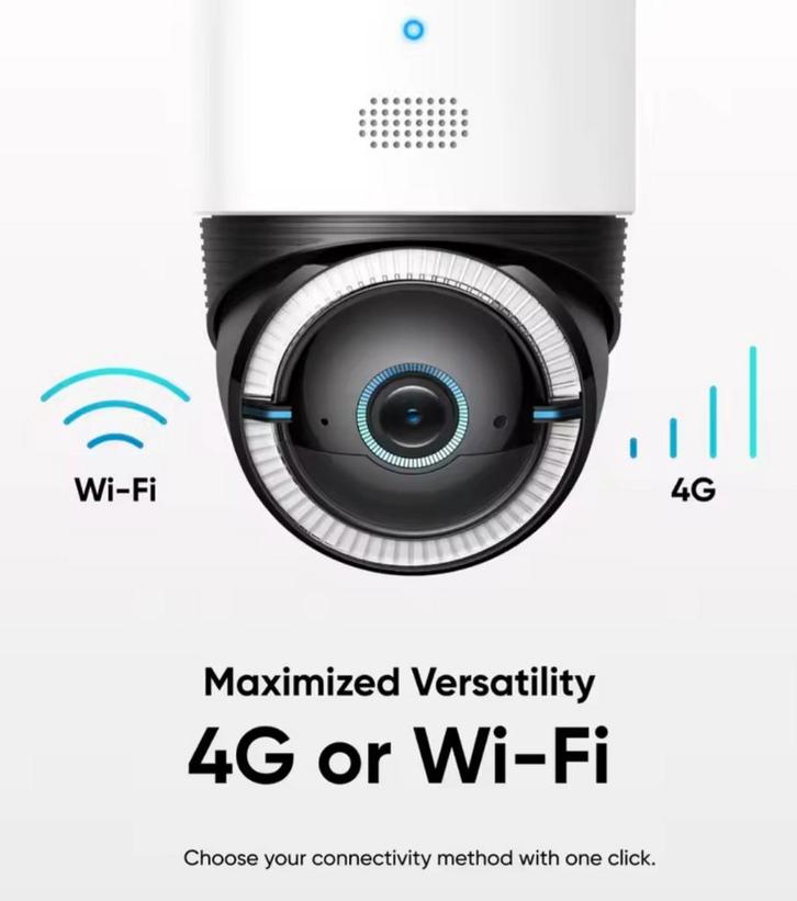 Eufy 4G LTE Camera met zonnepaneel, Audio, Tv en Foto, Videobewaking, Zo goed als nieuw, Buitencamera, Ophalen