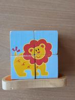 Houten dierenpuzzel, 4 stukken, 4 verschillende dieren, Ophalen of Verzenden, Zo goed als nieuw