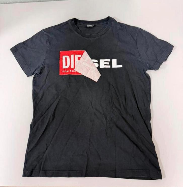 T-SHIRT DIESEL homme avec grand logo t-shirt noir L en coton, Vêtements | Hommes, T-shirts, Comme neuf, Taille 52/54 (L), Noir