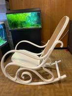 Houten schommelstoel, Ophalen, Gebruikt, Wit, Eén