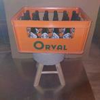 VIEUX CAISSE DE BIÈRE ORVAL AVEC BOUTEILLES VIDES, Enlèvement, Utilisé, Bouteille(s), Autres marques