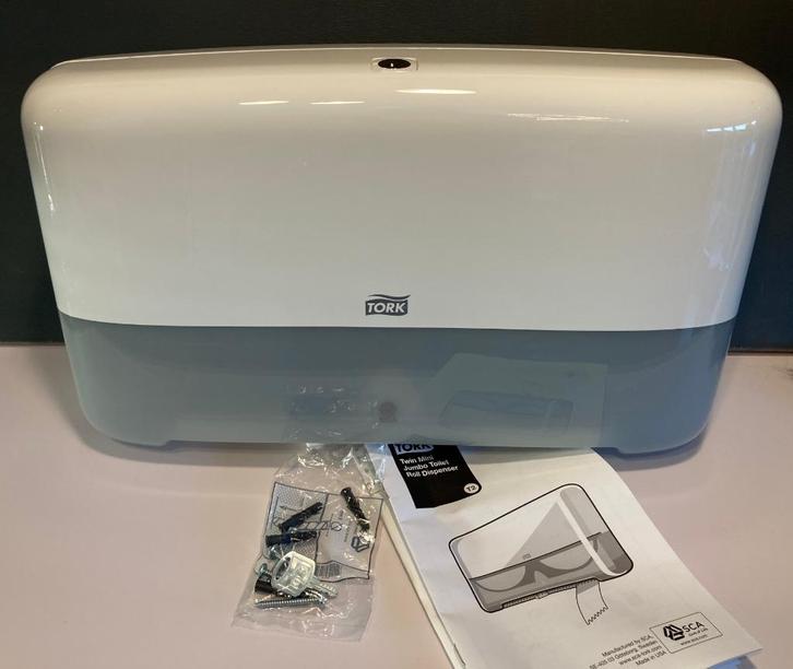 Tork-twin mini jumbo toiletrol dispenser T2 nieuw, Huis en Inrichting, Badkamer | Badtextiel en Accessoires, Nieuw, Overige typen