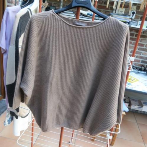 Pulleke bruin 100% cashmere Hemisphere mt M-L, Kleding | Dames, Truien en Vesten, Zo goed als nieuw, Maat 42/44 (L), Bruin, Ophalen of Verzenden