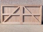 nieuwe eiken poort totale breedte 395,5 cm, Tuin en Terras, Tuinhekken en Hekwerk, Ophalen, Met poort, Nieuw, Tuinhek