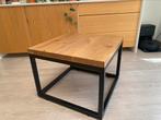 Industrieel-houten salontafel – 60 x 60 x 46 (lxbxh), Huis en Inrichting, Tafels | Salontafels, Ophalen, 50 tot 100 cm, Vierkant
