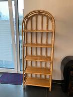 Vintage boekenkast van rotan, Huis en Inrichting, 50 tot 100 cm, Overige materialen, Met plank(en), 150 tot 200 cm