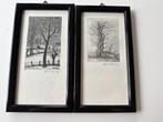 2 gravures représentant un paysage d'hiver par Noel Matthys, Enlèvement