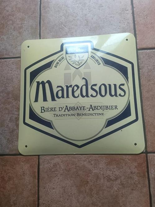 Emaille bord Maredsous, Verzamelen, Biermerken, Zo goed als nieuw, Ophalen of Verzenden