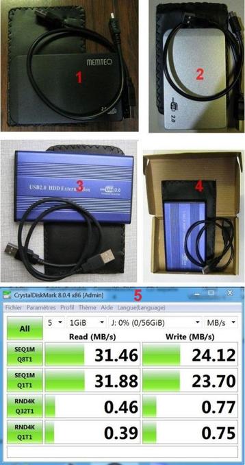 Disques durs et boitiers USB beschikbaar voor biedingen