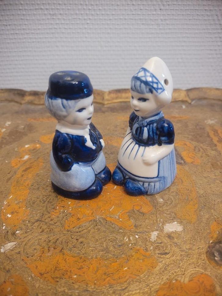 Vintage Delfts aardewerk peper- en zoutstel, Antiek en Kunst, Antiek | Keramiek en Aardewerk, Ophalen of Verzenden