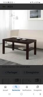 IKEA salontafel zwartbruin, Huis en Inrichting, Ophalen, Gebruikt