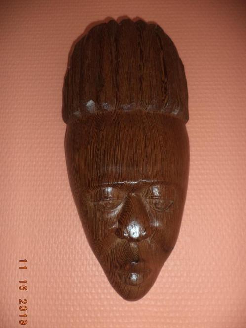 Handgesneden houten masker, Antiek en Kunst, Kunst | Beelden en Houtsnijwerken, Ophalen