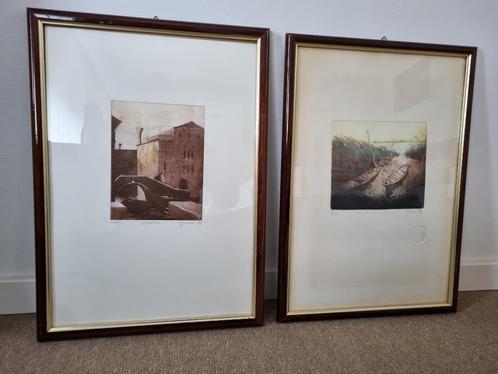 Lithografiën Masini Manlio Incisore, Antiek en Kunst, Kunst | Litho's en Zeefdrukken, Ophalen of Verzenden