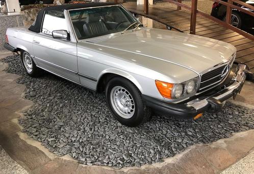 Mercedes-Benz SL-Klasse 380 In originele lak - Astral Silver, Auto's, Oldtimers, Bedrijf, Te koop, Cruise Control, Lederen bekleding