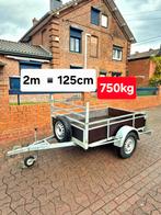 Enkelassige aanhangwagen van 750 kg, Ophalen, Zo goed als nieuw