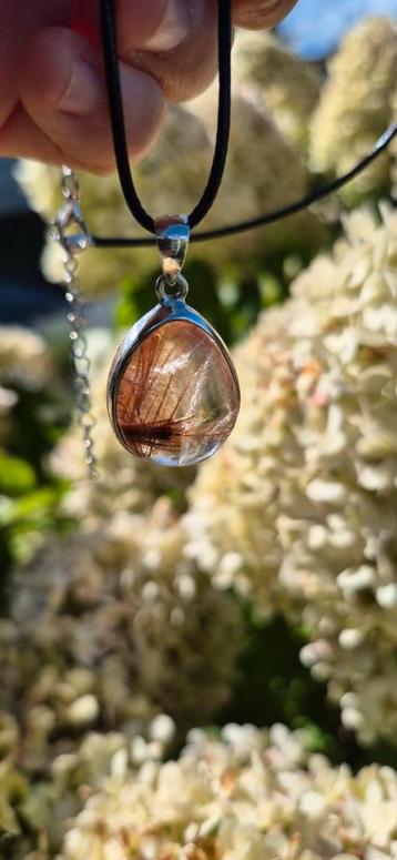 rutielkwarts hanger zilver 925 edelsteen spirituele sieraden beschikbaar voor biedingen