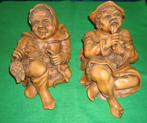 2 statues rustiques en bois, Antiquités & Art, Art | Sculptures & Bois, Enlèvement ou Envoi