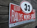 Rallye Monte Carlo schild plaat metaal 1978, Verzamelen, Merken en Reclamevoorwerpen, Ophalen of Verzenden, Zo goed als nieuw