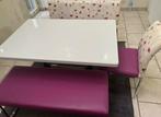 Table à manger cuisine avec banc et chaise, Maison & Meubles, 100 à 150 cm, Rectangulaire, 50 à 100 cm, Utilisé