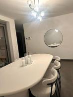 Organische eettafel wit betonlook, Ophalen, Overige materialen, 200 cm of meer, Zo goed als nieuw