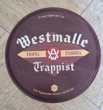 Westmalle Trappist bier grote oude dienblad plateau, Verzamelen, Biermerken, Ophalen of Verzenden, Gebruikt, Overige typen, Overige merken