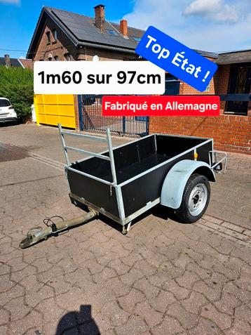 Remorque simple essieu + bâche, Autos : Divers, Remorques, Enlèvement, Comme neuf