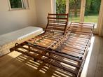 Lattoflex verstelbare lattenbodems 2x80x220 cm + matrassen, Huis en Inrichting, Ophalen, Tweepersoons, Zo goed als nieuw, Bedbodem