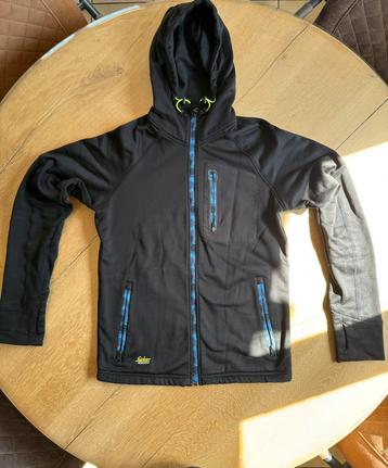 Snickers 8000 FlexiWork Stretch Fleece Hoodie  Maat M zwart beschikbaar voor biedingen