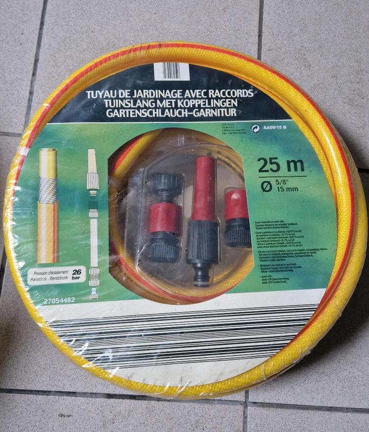 Nieuw, tuinslang met koppelingen, Jardin & Terrasse, Tuyaux d'arrosage, Neuf, Tuyau d'arrosage, Enlèvement