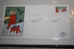 FDC Nederland , Kuifje / Hergé omslag , zegel , stempel 1999, Verzamelen, Stripfiguren, Nieuw, Overige typen, Ophalen of Verzenden