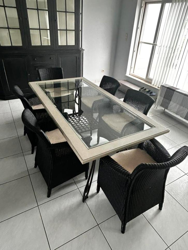 Eettafel, Huis en Inrichting, Woonaccessoires | Spiegels, Gebruikt, Ophalen