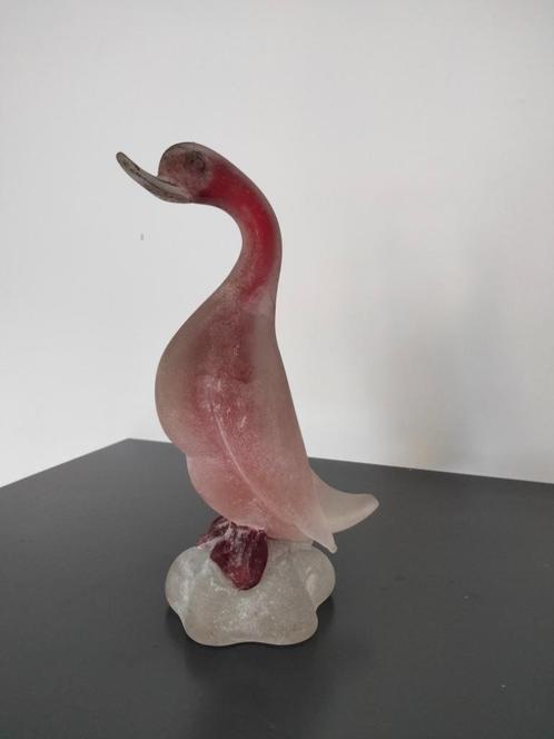 Cenedese Scavo Vetri Murano Italy beeld glas eend, Antiek en Kunst, Kunst | Overige Kunst, Ophalen of Verzenden