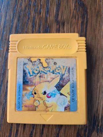 Jeu game boy pokemon jaune. Original. Rendez-vous Bruxelles  disponible aux enchères